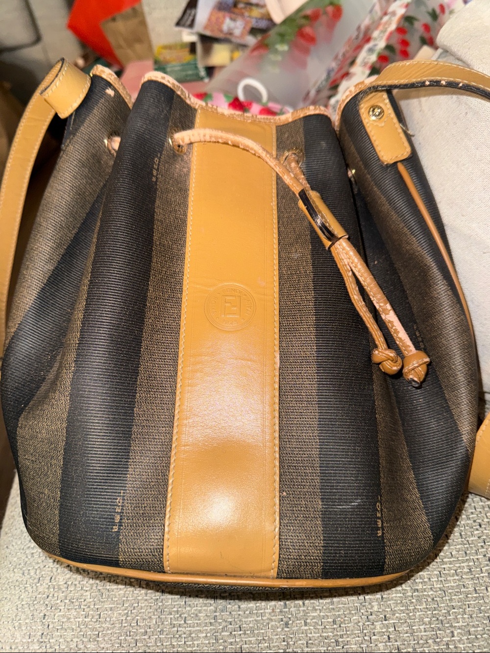 Vintage Fendi Pequin Bucket Bag -“AS IS / For Repair". - Picture 1 of 7
